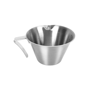 MAttinata Espresso Measuring Cups with Spout, Single & Double Espresso Shot Pour Cups with Handle Scale, Metal Cup with V-Shaped Mouth, Stainless Steel, 3.4OZ/100ML