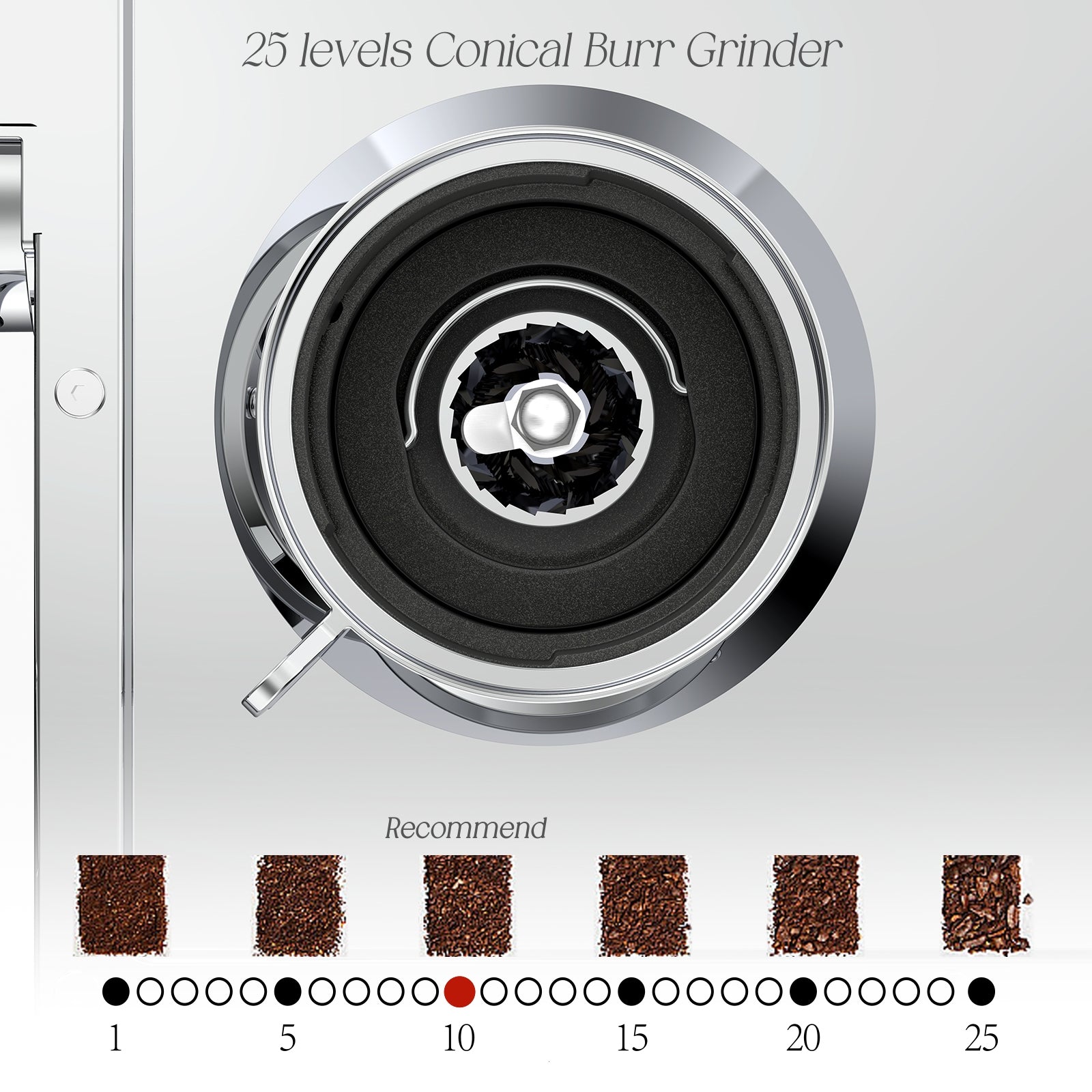 MAttinata CM1610A-CADENZA Espresso Coffee Machine with Grinder